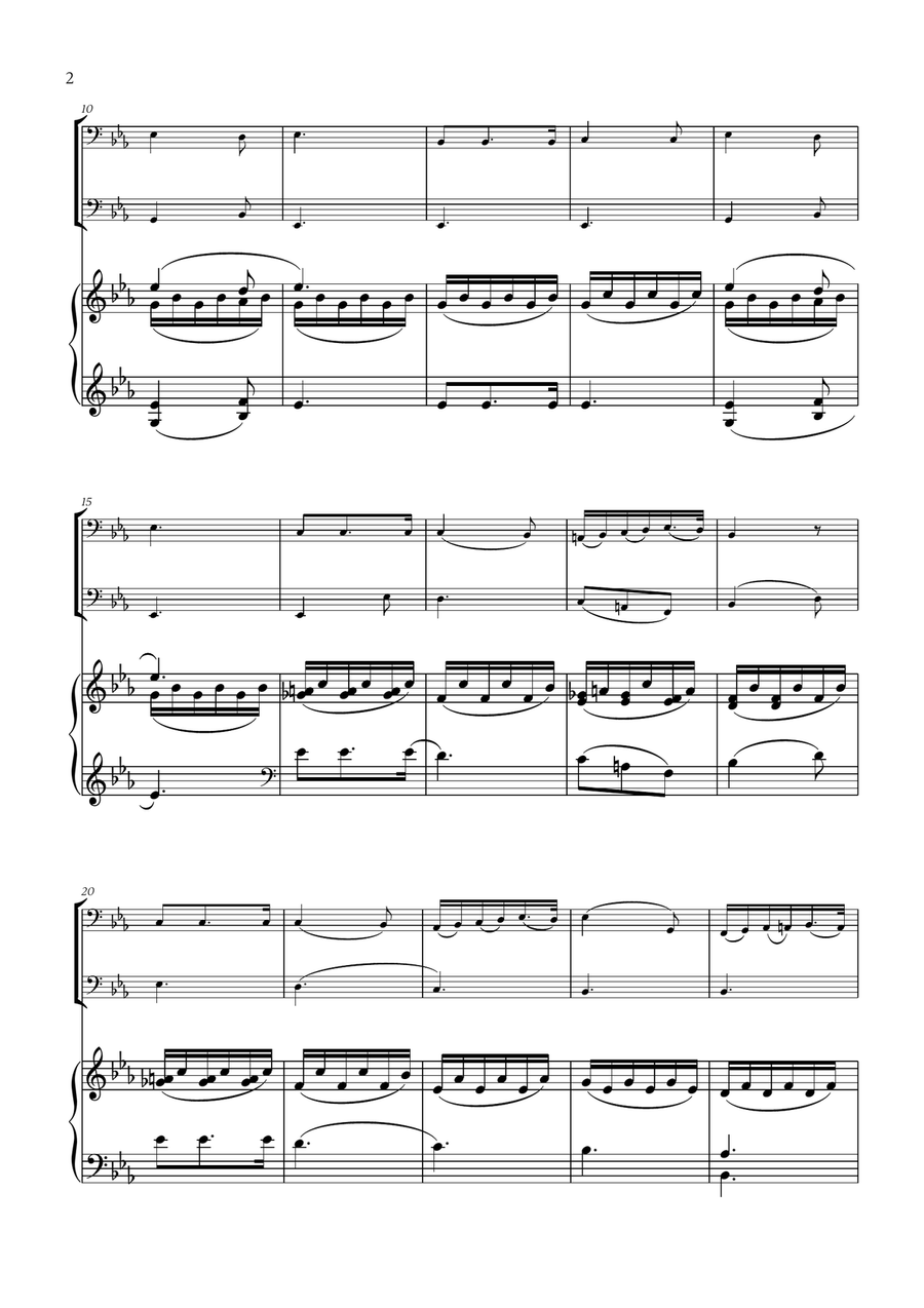 Franz Schubert - Du bist die Ruh (for Bassoon Duet and Piano) Woodwind Duet scores gallery preview page 2