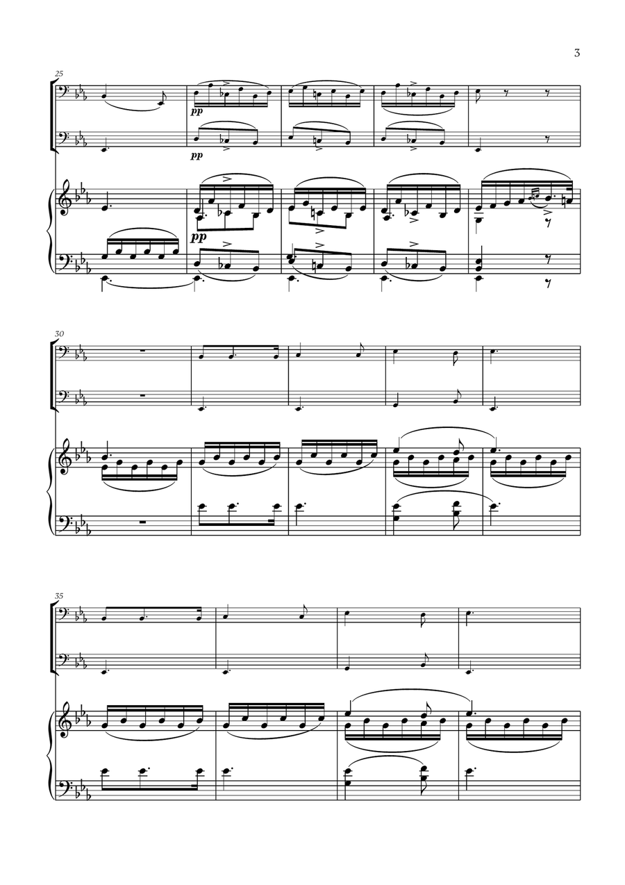 Franz Schubert - Du bist die Ruh (for Bassoon Duet and Piano) Woodwind Duet scores gallery preview page 3