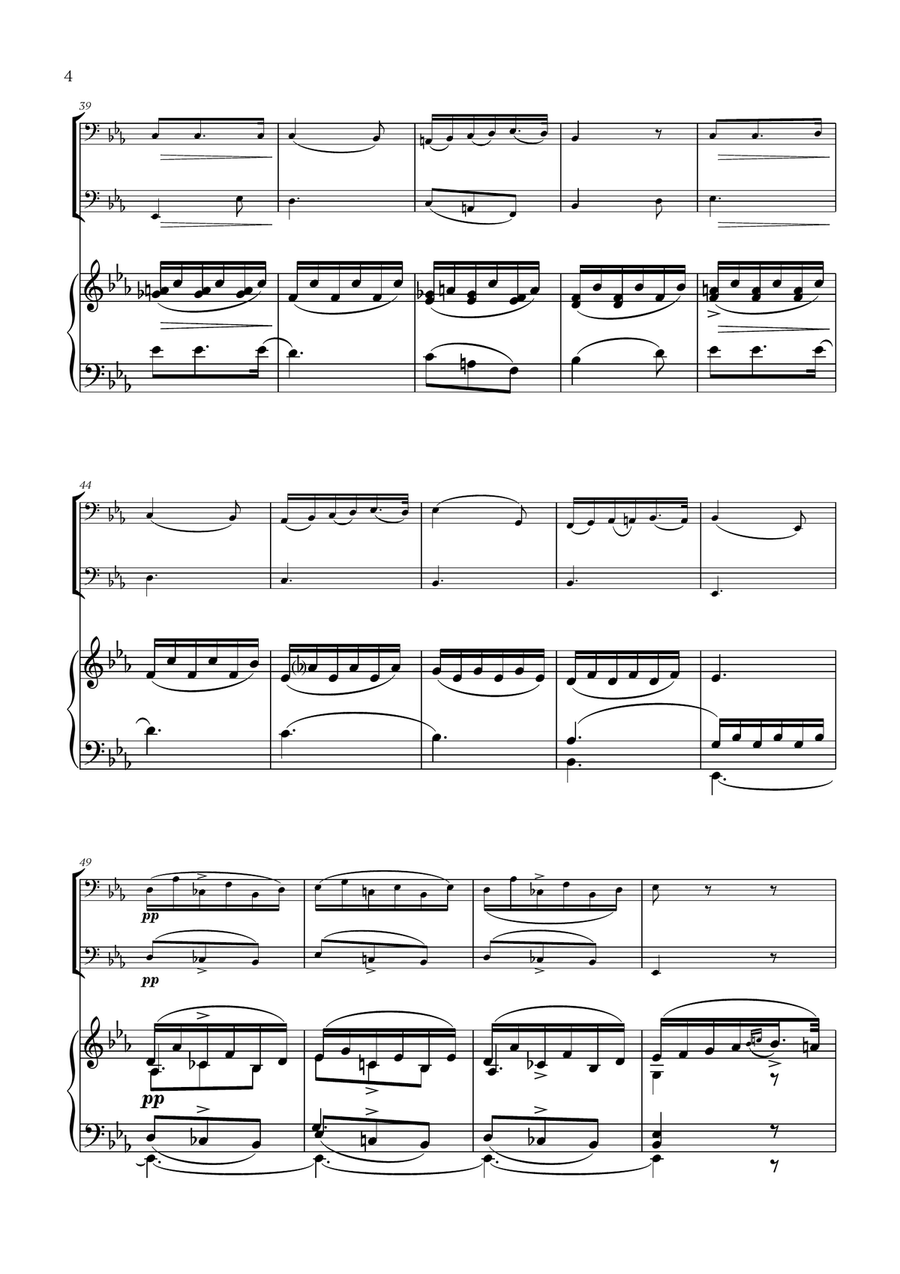 Franz Schubert - Du bist die Ruh (for Bassoon Duet and Piano) Woodwind Duet scores gallery preview page 4
