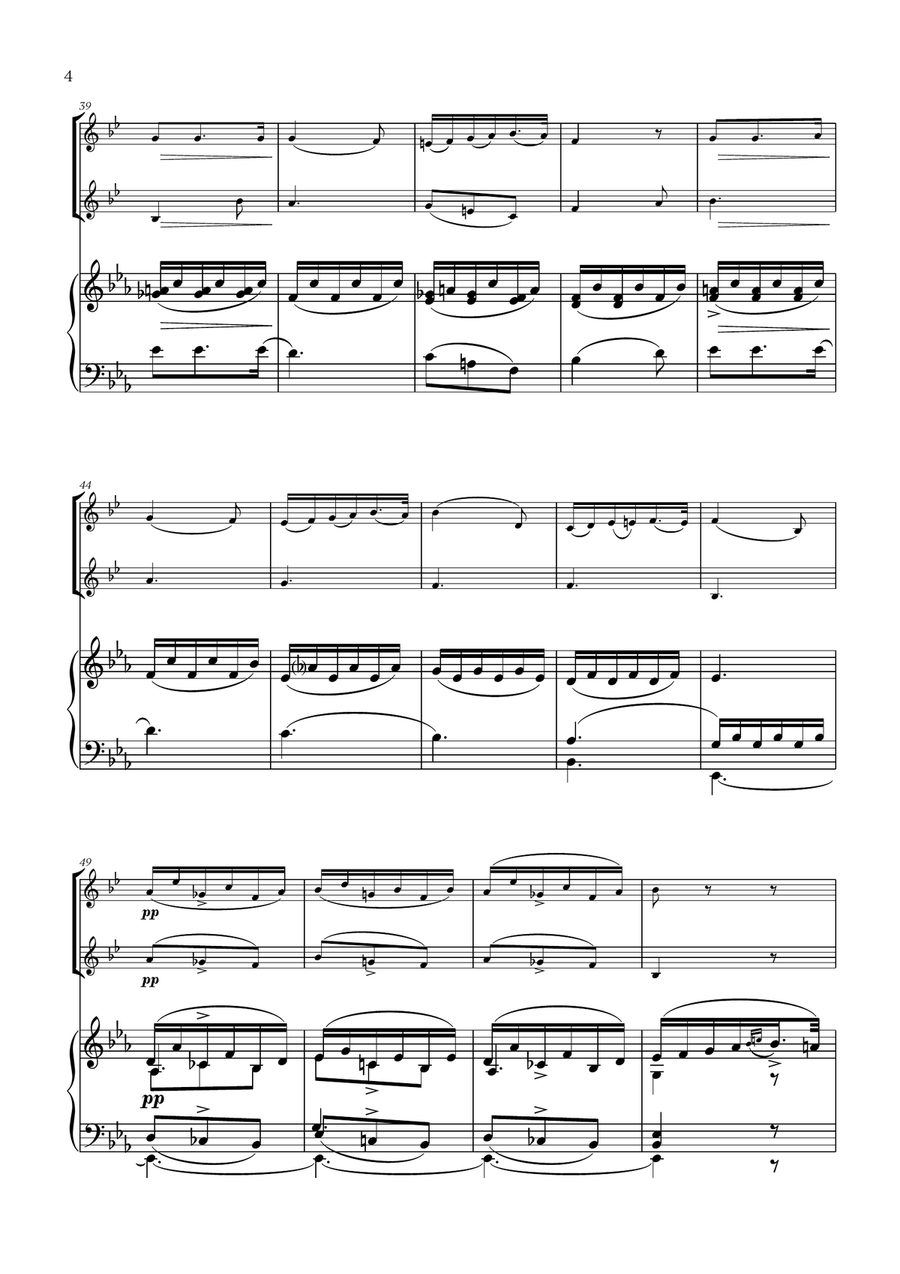 Franz Schubert - Du bist die Ruh (for French Horn Duet and Piano) Brass Duet scores gallery preview page 4