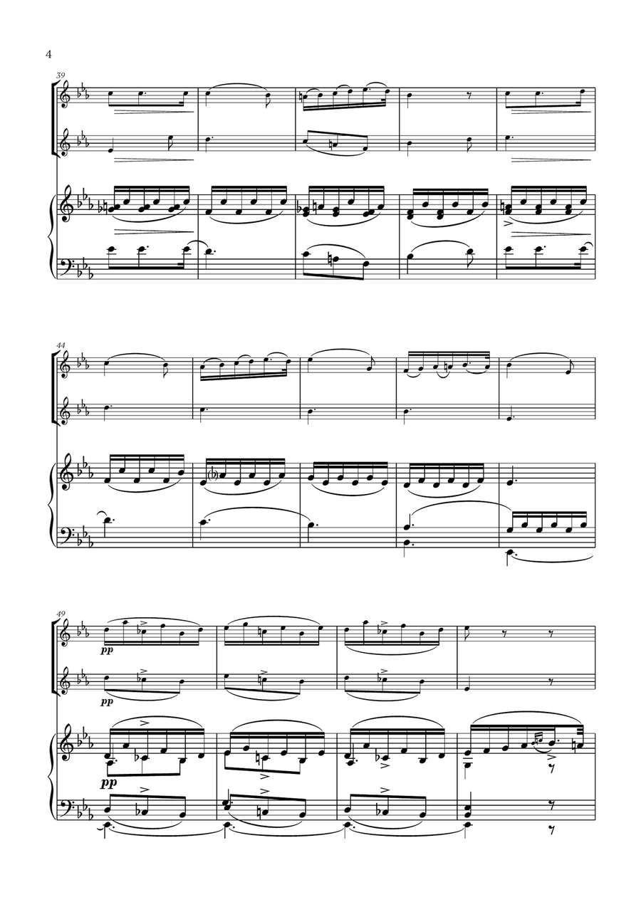Franz Schubert - Du bist die Ruh (for Oboe Duet and Piano) Woodwind Duet scores gallery preview page 4