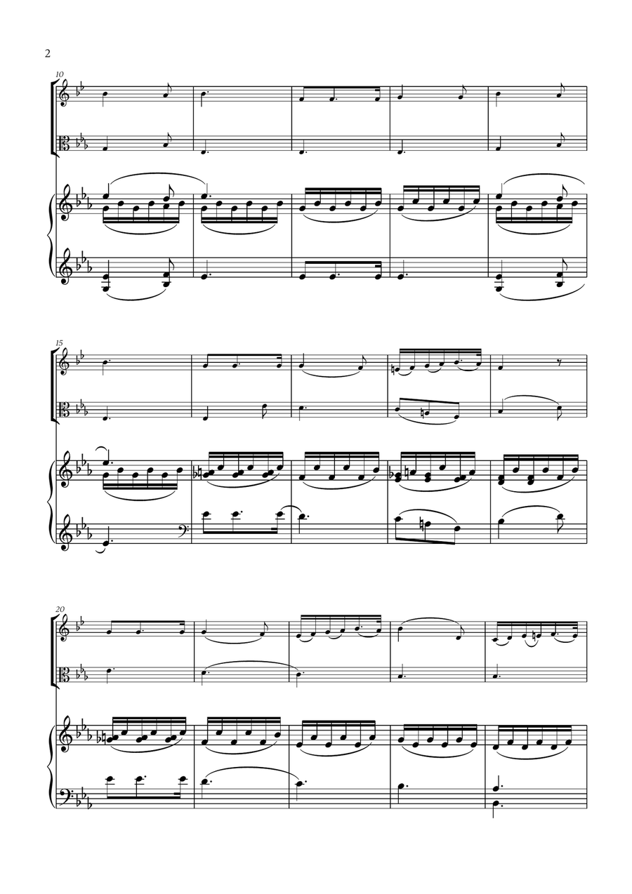 Franz Schubert - Du bist die Ruh (for French Horn, Viola and Piano) Horn scores gallery preview page 2