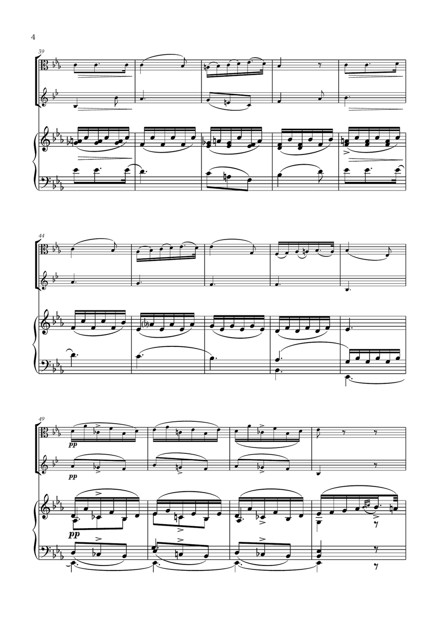 Franz Schubert - Du bist die Ruh (for Viola, French Horn and Piano) Horn scores gallery preview page 4
