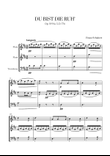 Franz Schubert - Du bist die Ruh (D major) (for 2 Flutes and Trombone)