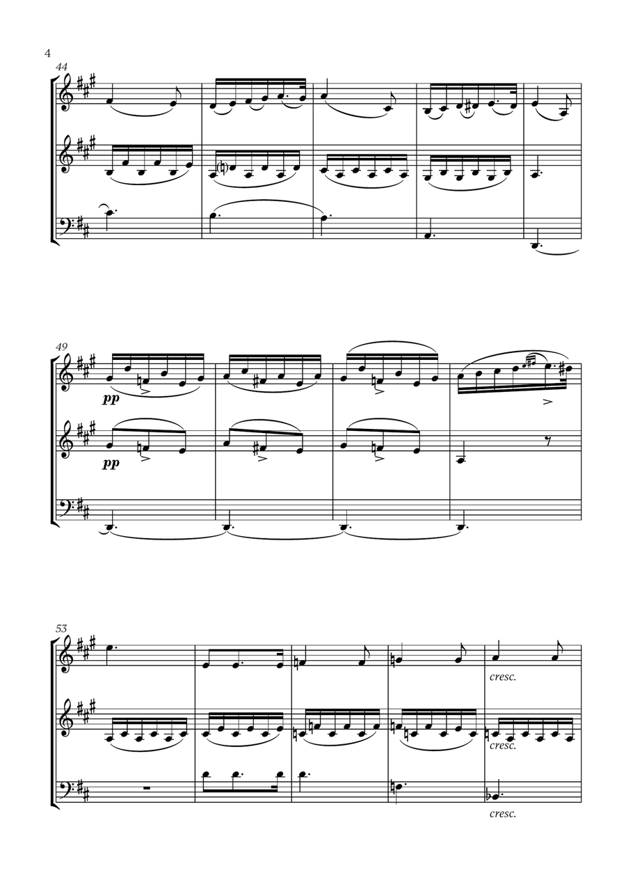 Franz Schubert - Du bist die Ruh (D major) (for 2 French Horns and Trombone) Small Ensemble scores gallery preview page 4