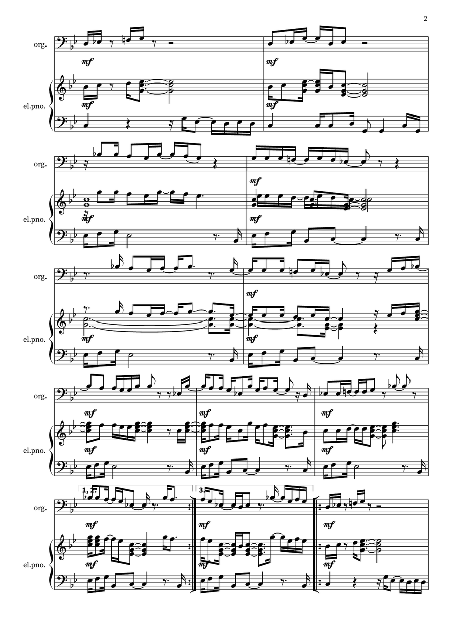 Get Up, Stand Up Organ Solo scores gallery preview page 2