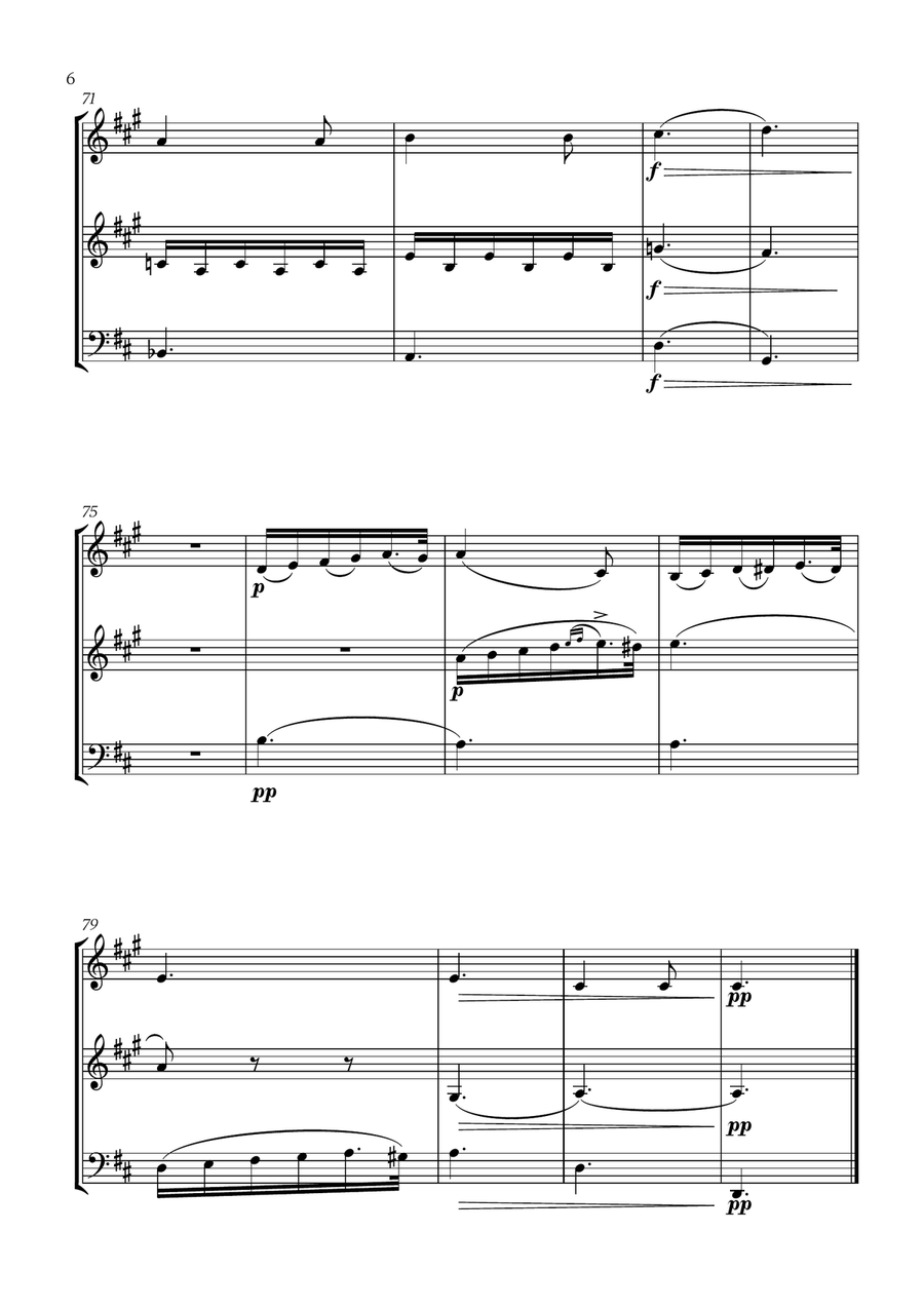 Franz Schubert - Du bist die Ruh (D major) (for 2 French Horns and Cello) Small Ensemble scores gallery preview page 6