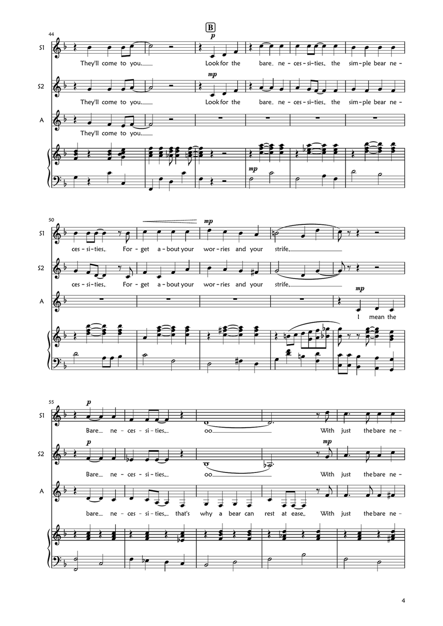 The Bare Necessities The Bare Necessities SSA scores gallery preview page 4
