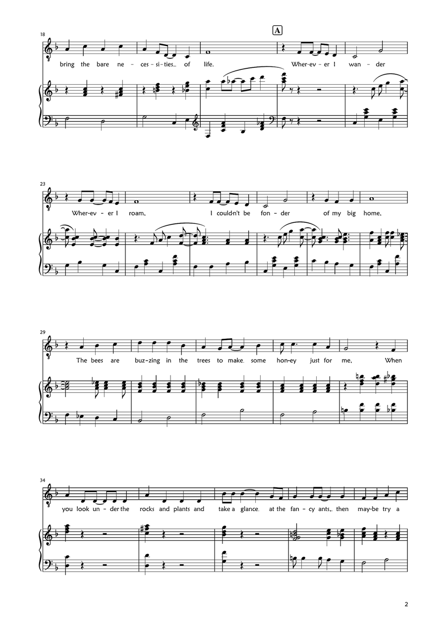 The Bare Necessities The Bare Necessities Piano, Vocal scores gallery preview page 2