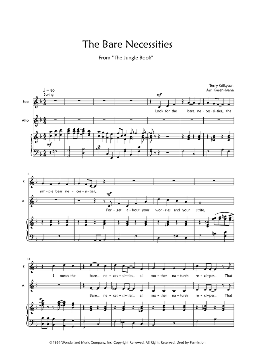 The Bare Necessities The Bare Necessities SA scores gallery preview page 1