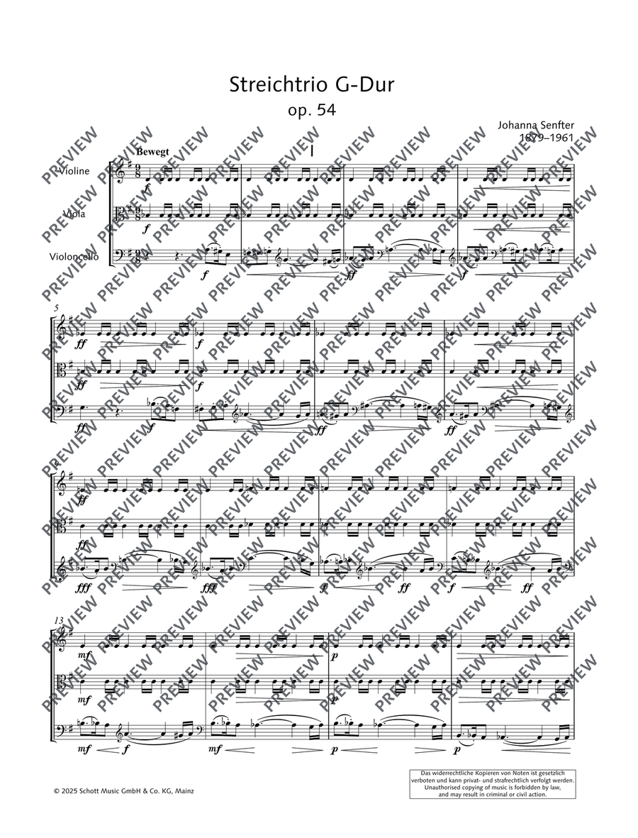 String Trio G major String Trio G major String Trio scores gallery preview page 8
