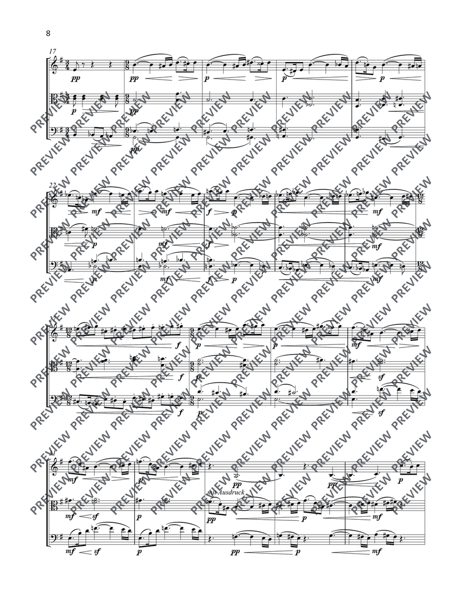 String Trio G major String Trio G major String Trio scores gallery preview page 9