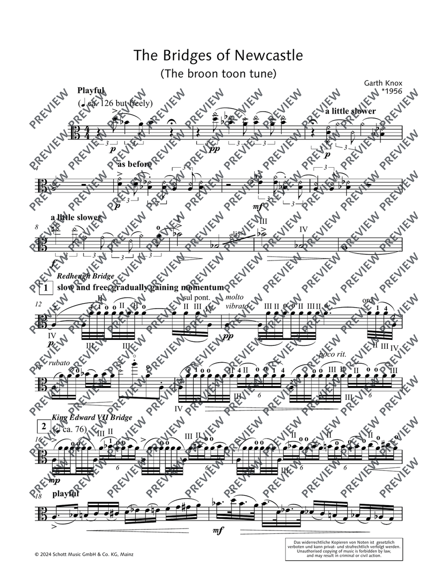 The Bridges of Newcastle The Bridges of Newcastle Viola Solo scores gallery preview page 6