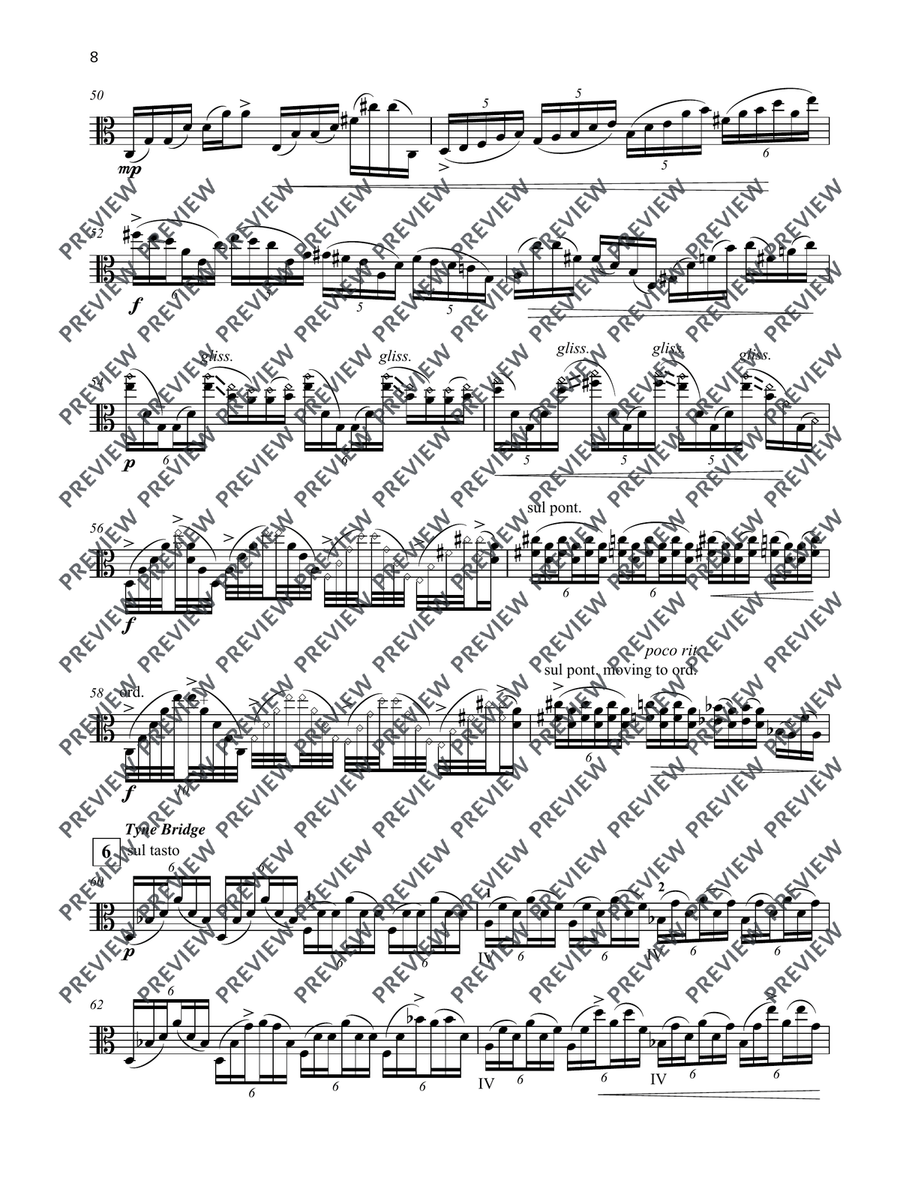 The Bridges of Newcastle The Bridges of Newcastle Viola Solo scores gallery preview page 9