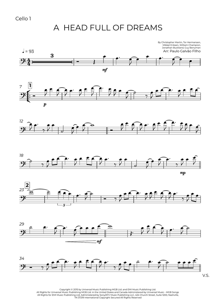 A Head Full Of Dreams A Head Full Of Dreams String Trio scores gallery preview page 6