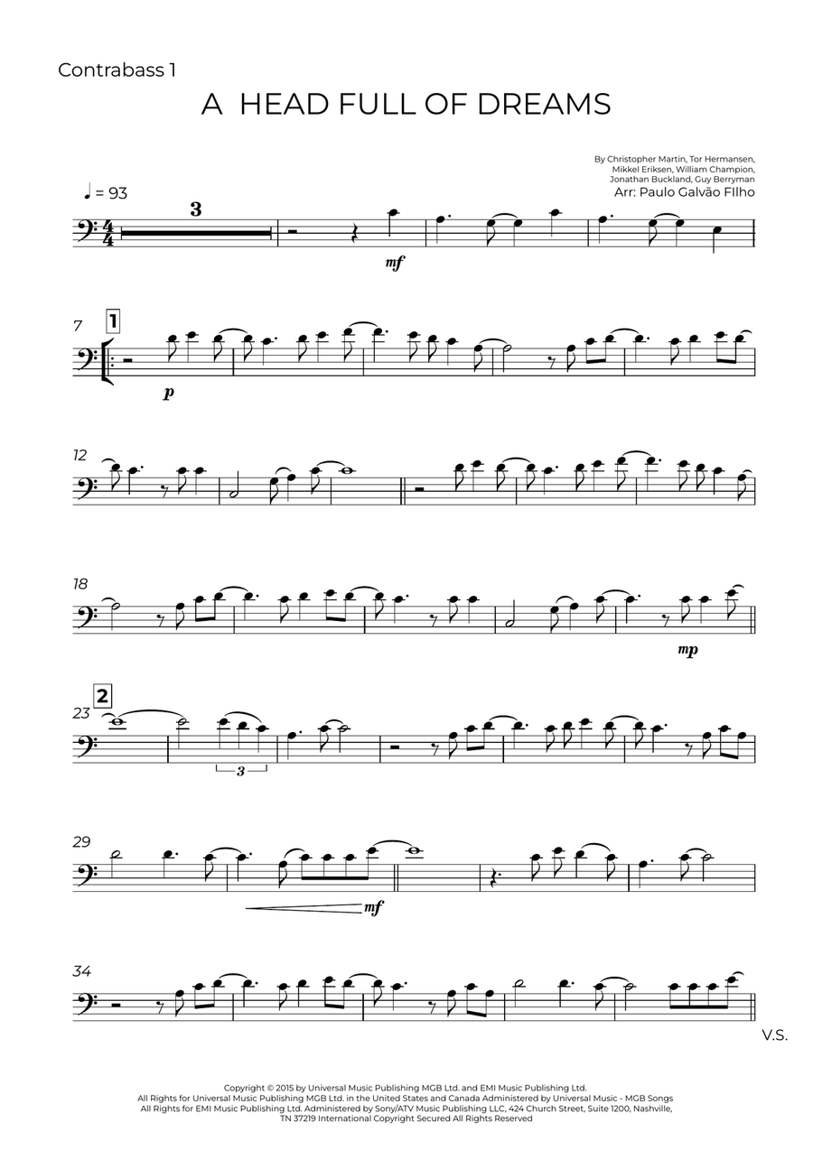 A Head Full Of Dreams A Head Full Of Dreams String Trio scores gallery preview page 6