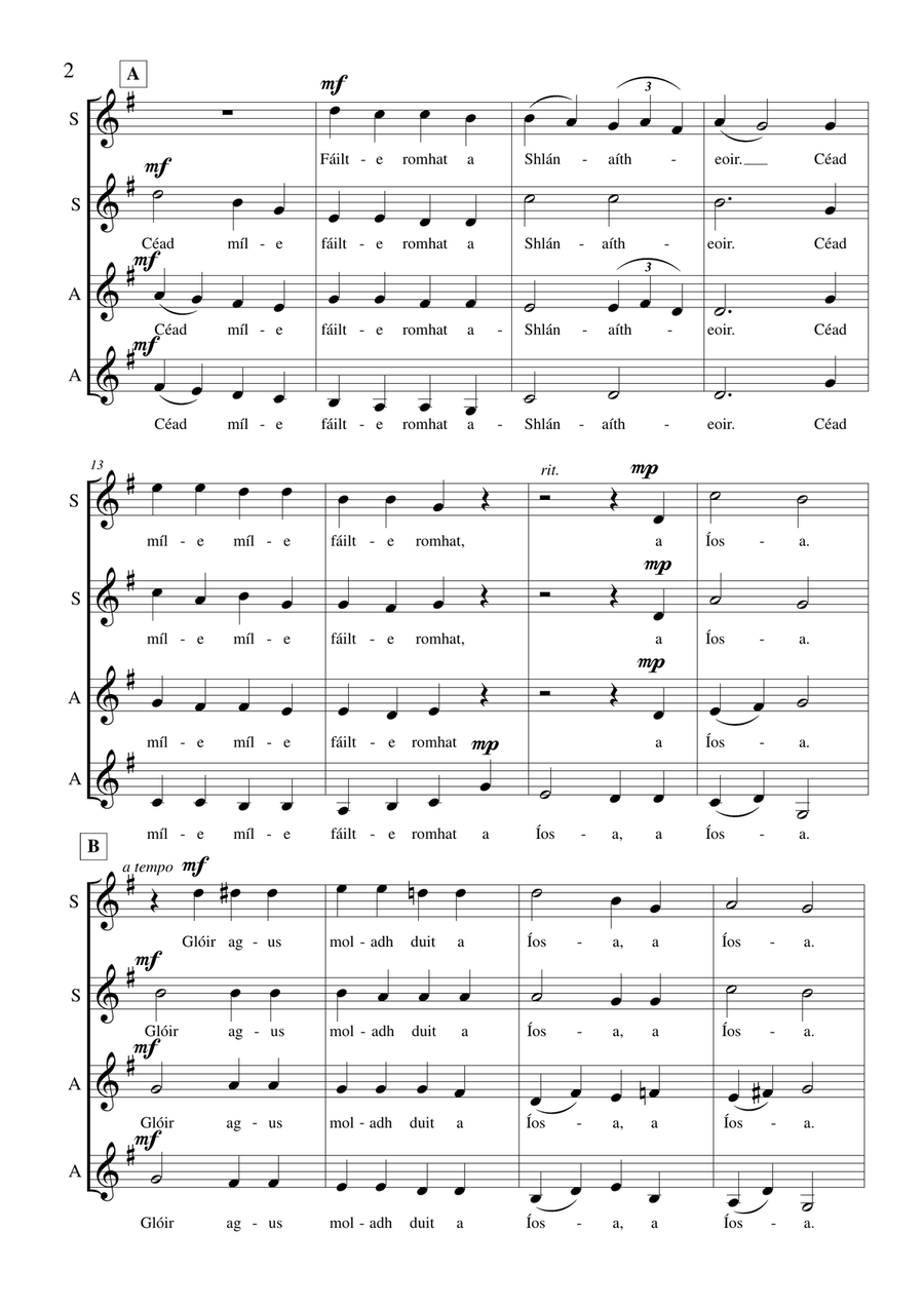 Céad Míle Fáilte Romhat Céad Míle Fáilte Romhat SSAA scores gallery preview page 3