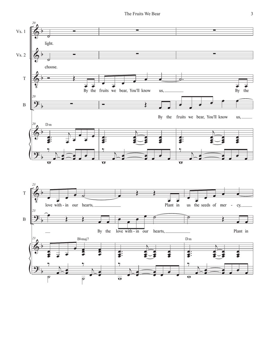 The Fruits We Bear (2-part choir - (TB) TB scores gallery preview page 3