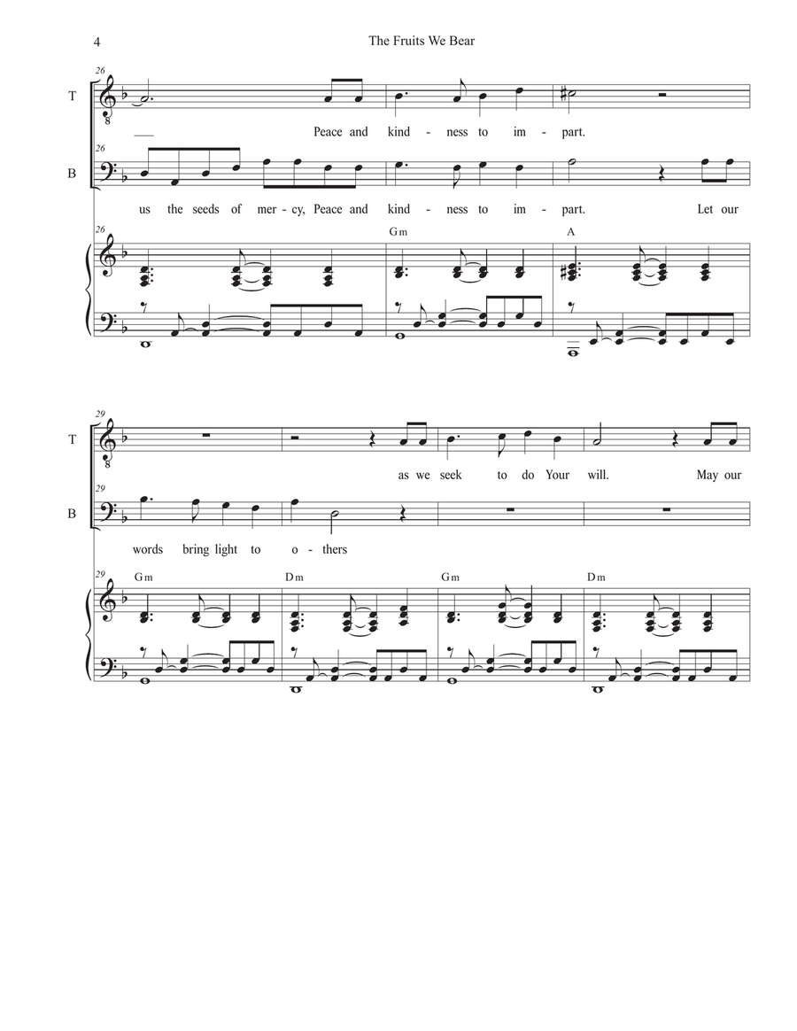 The Fruits We Bear (2-part choir - (TB) TB scores gallery preview page 4