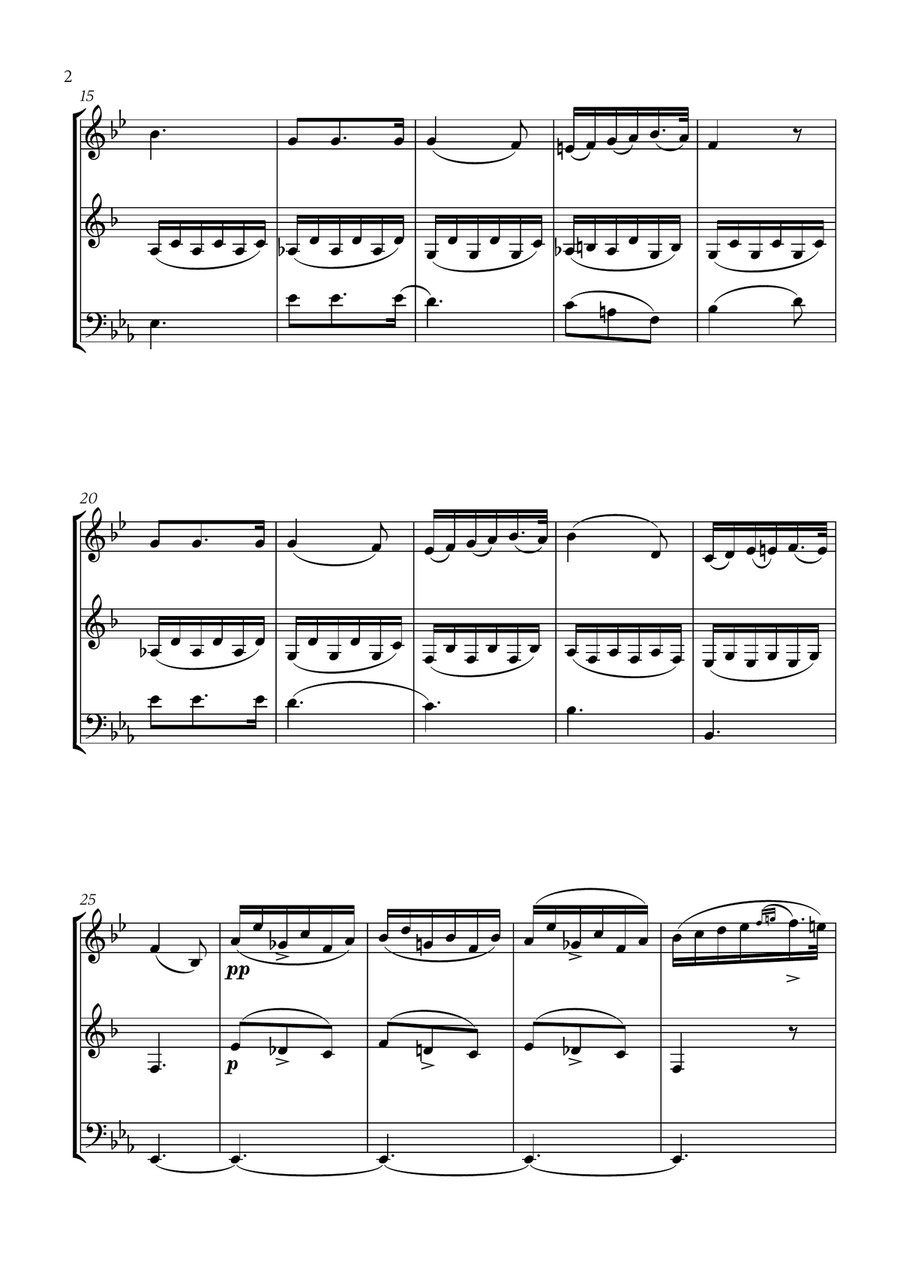 Schubert - Du bist die Ruh (for French Horn, Clarinet and Trombone) Small Ensemble scores gallery preview page 2