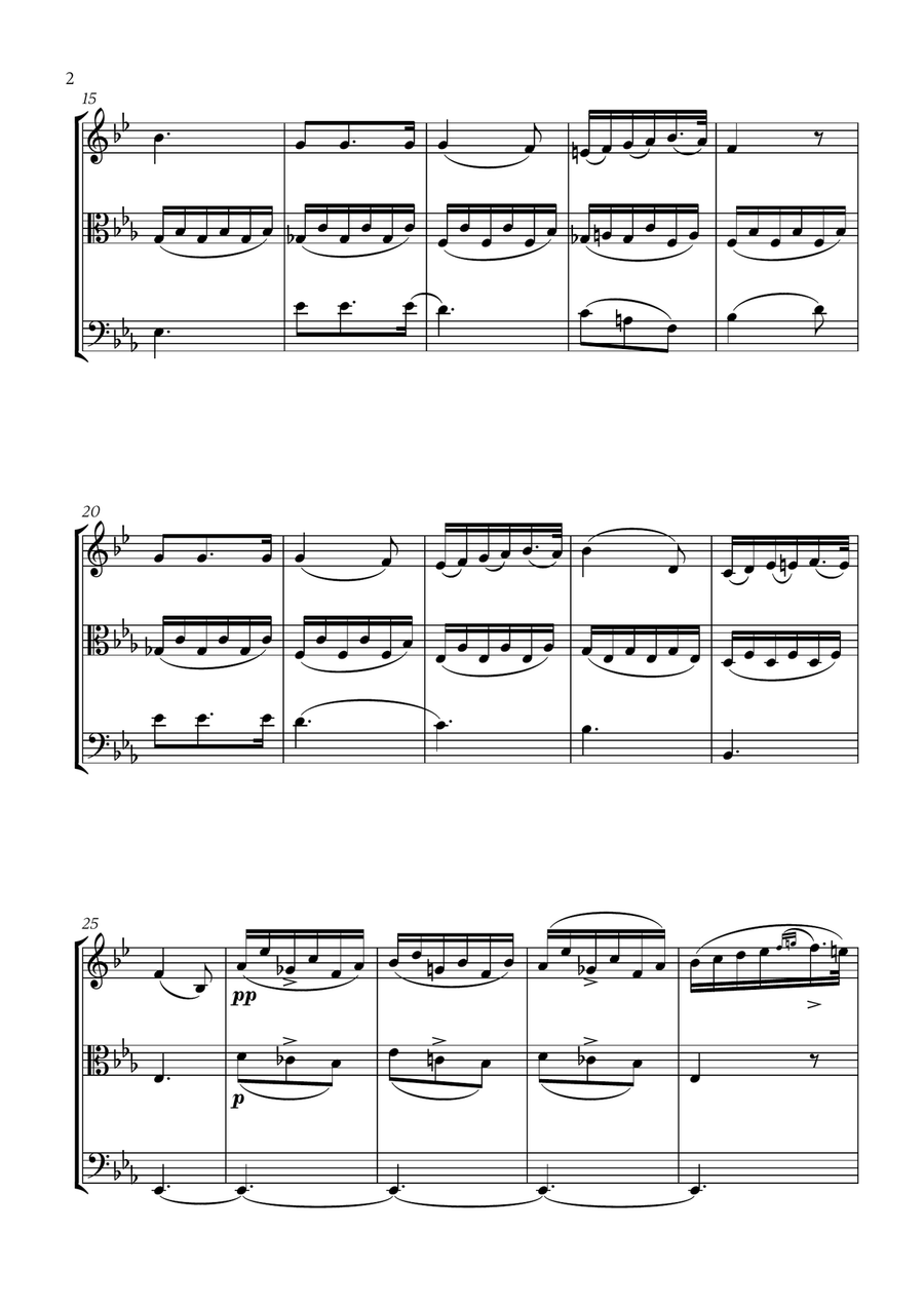 Schubert - Du bist die Ruh (for French Horn, Viola and Trombone) Small Ensemble scores gallery preview page 2