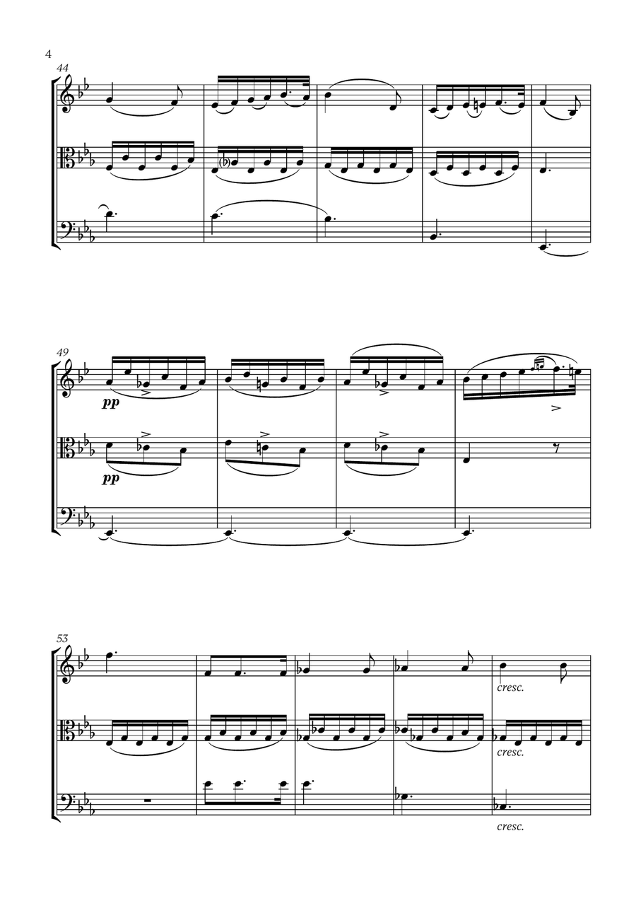 Schubert - Du bist die Ruh (for French Horn, Viola and Trombone) Small Ensemble scores gallery preview page 4