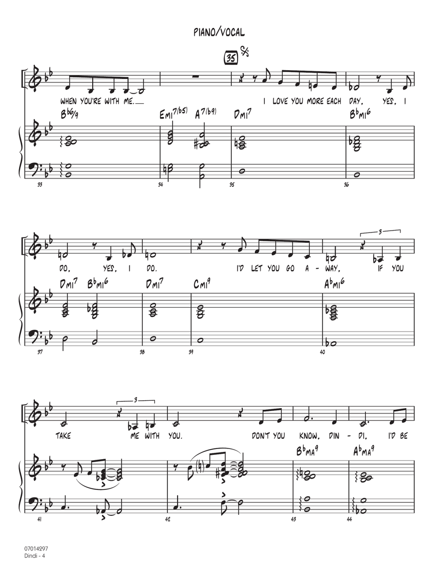Dindi (arr. Rick Stitzel) - Piano/Vocal Jazz Ensemble scores gallery preview page 4