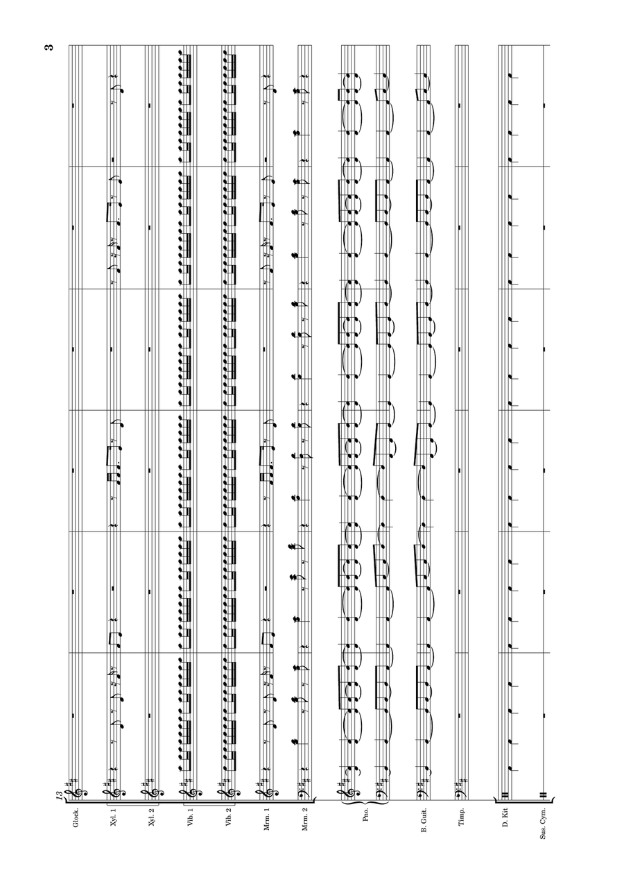Castle On The Hill Percussion Ensemble scores gallery preview page 3