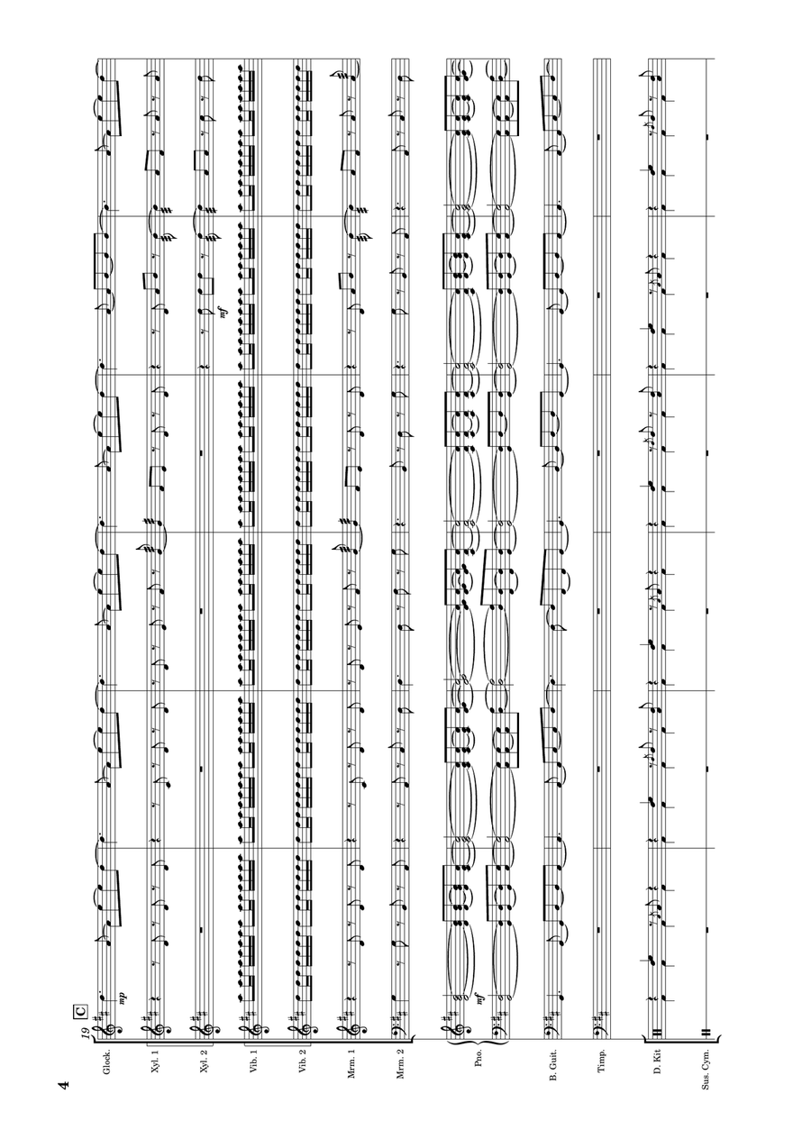 Castle On The Hill Percussion Ensemble scores gallery preview page 4