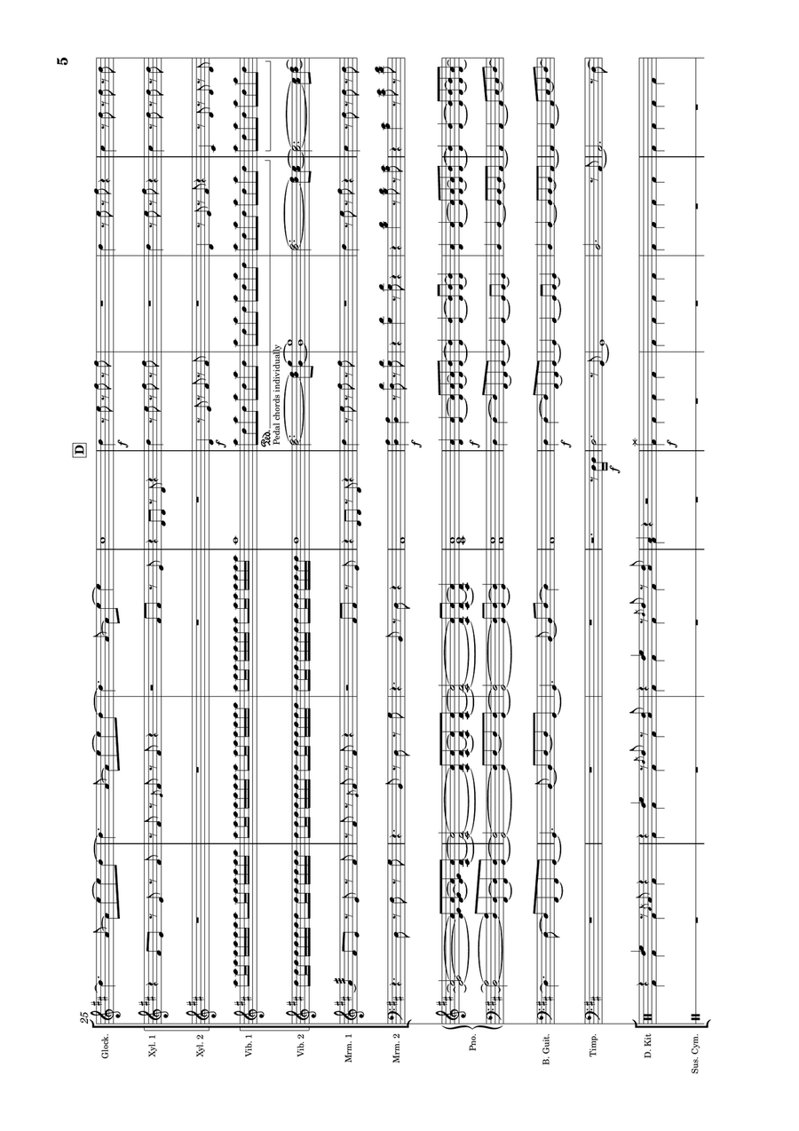 Castle On The Hill Percussion Ensemble scores gallery preview page 5