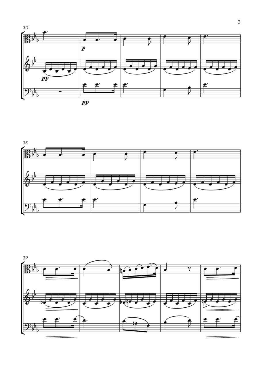 Schubert - Du bist die Ruh (for Viola, French Horn and Trombone) Small Ensemble scores gallery preview page 3