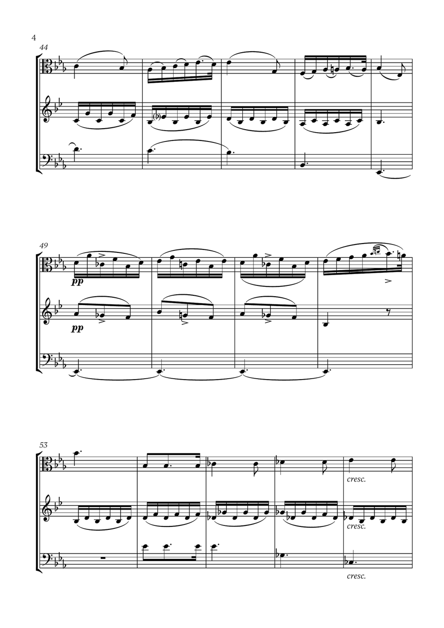 Schubert - Du bist die Ruh (for Viola, French Horn and Trombone) Small Ensemble scores gallery preview page 4