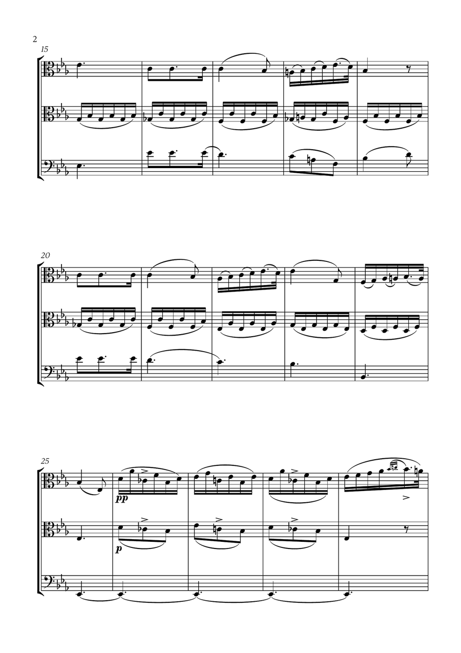 Schubert - Du bist die Ruh (for 2 Violas and Cello) Small Ensemble scores gallery preview page 2