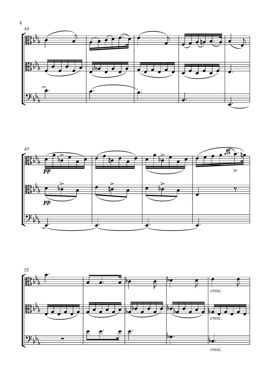 Schubert - Du bist die Ruh (for 2 Violas and Cello) Small Ensemble scores gallery preview page 4