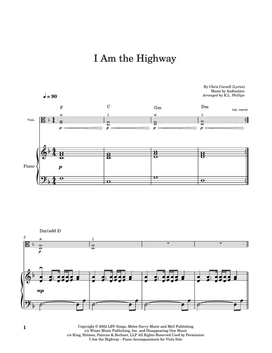 I Am The Highway I Am The Highway Viola scores gallery preview page 2