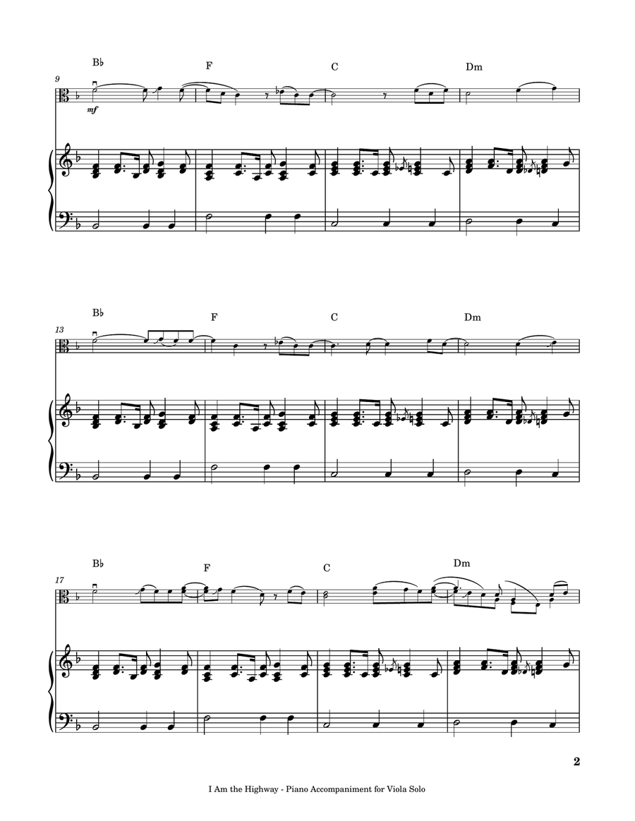 I Am The Highway I Am The Highway Viola scores gallery preview page 3