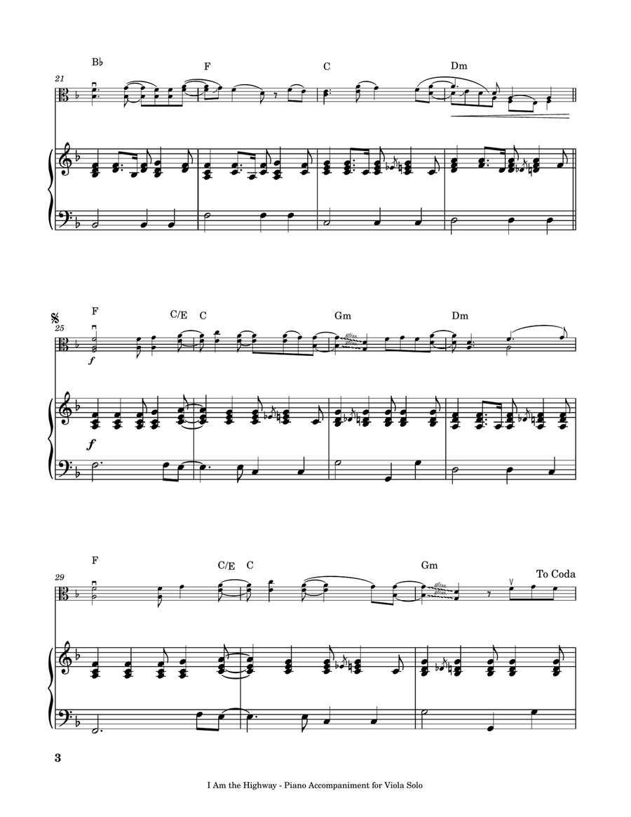 I Am The Highway I Am The Highway Viola scores gallery preview page 4