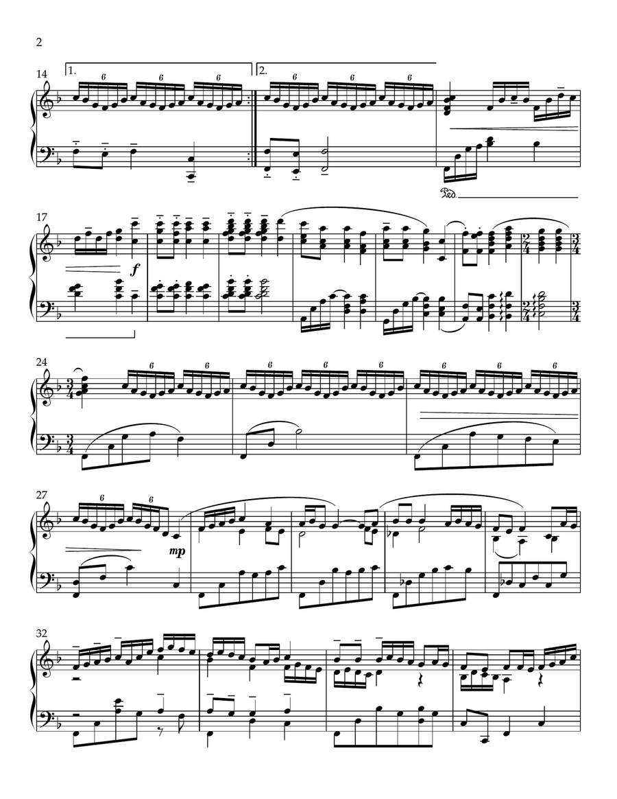My Hope is Built on Nothing Less Piano Solo scores gallery preview page 2