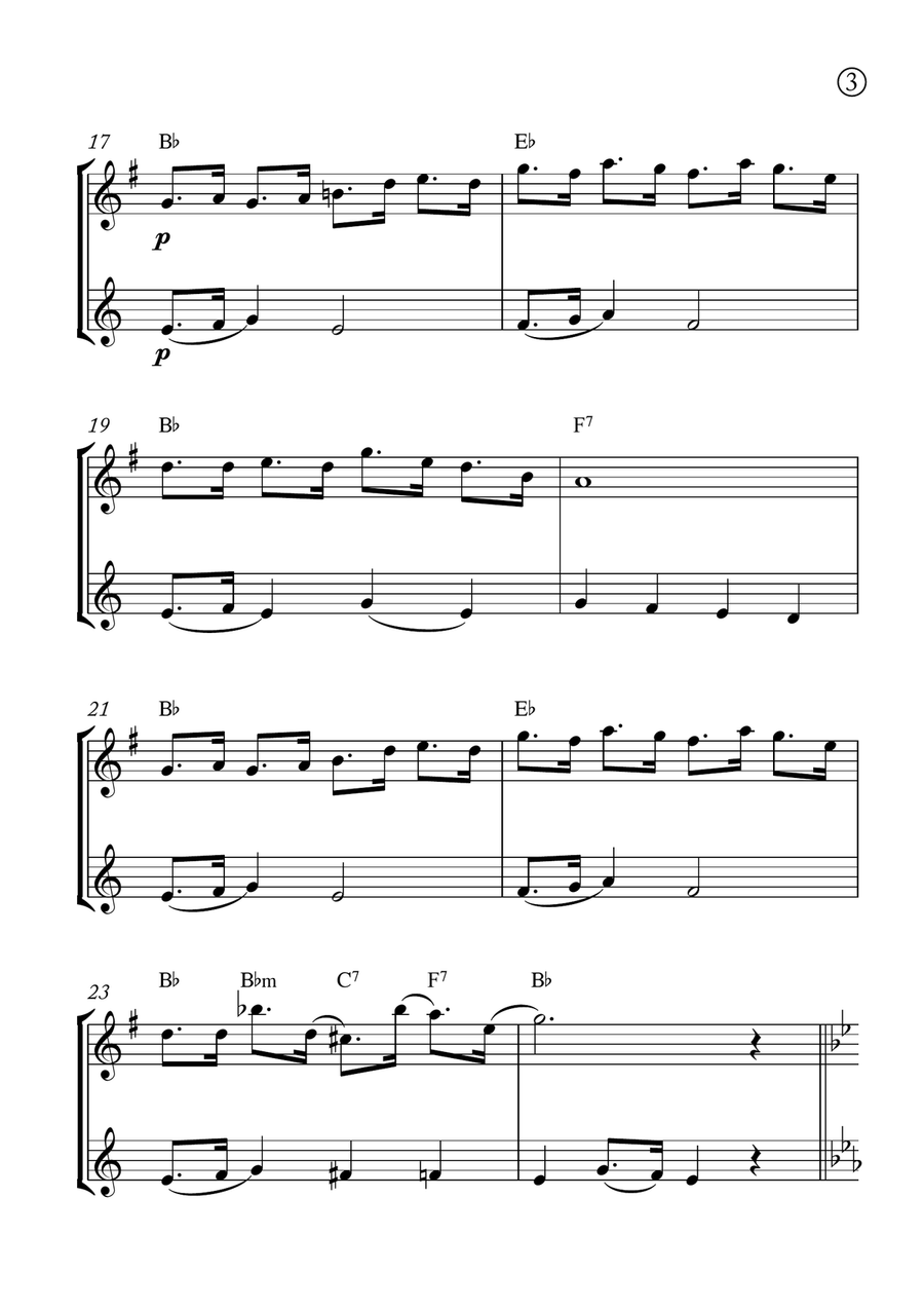 Humoresque Woodwind Duet scores gallery preview page 3