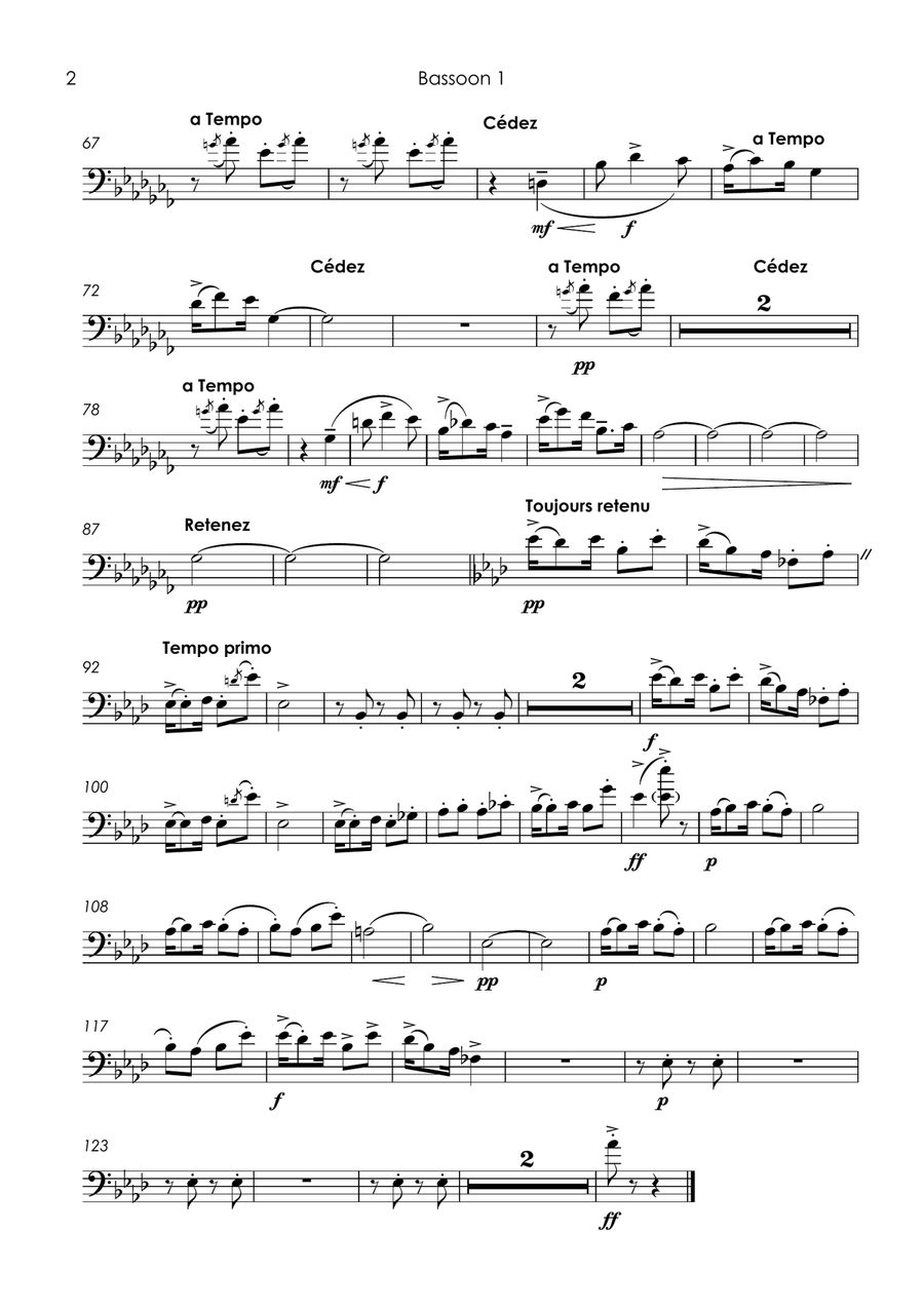Golliwogg's Cakewalk - bassoon quartet Bassoon Quartet scores gallery preview page 4