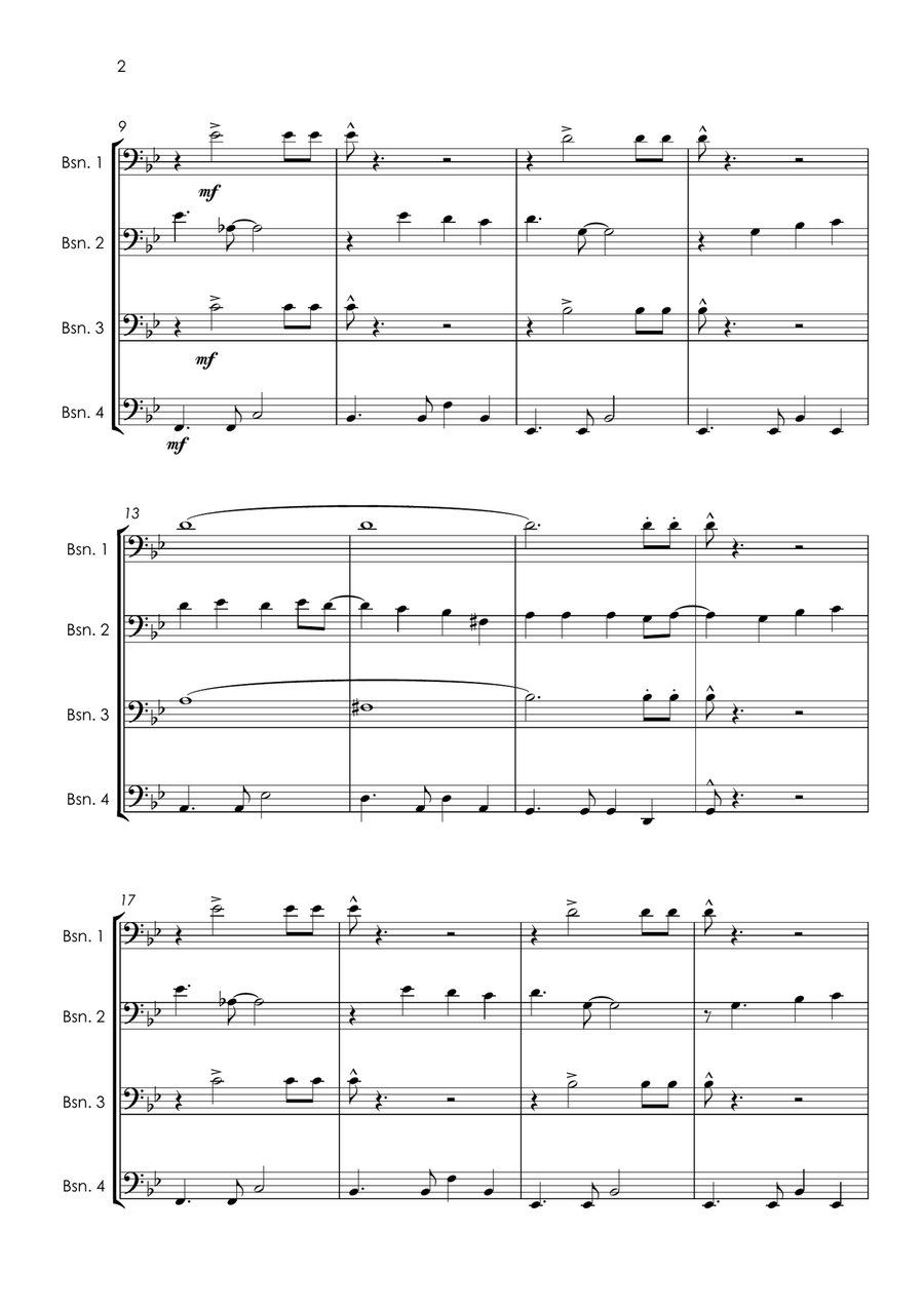 Copacabana (At The Copa) Copacabana (At The Copa) Bassoon Quartet scores gallery preview page 6