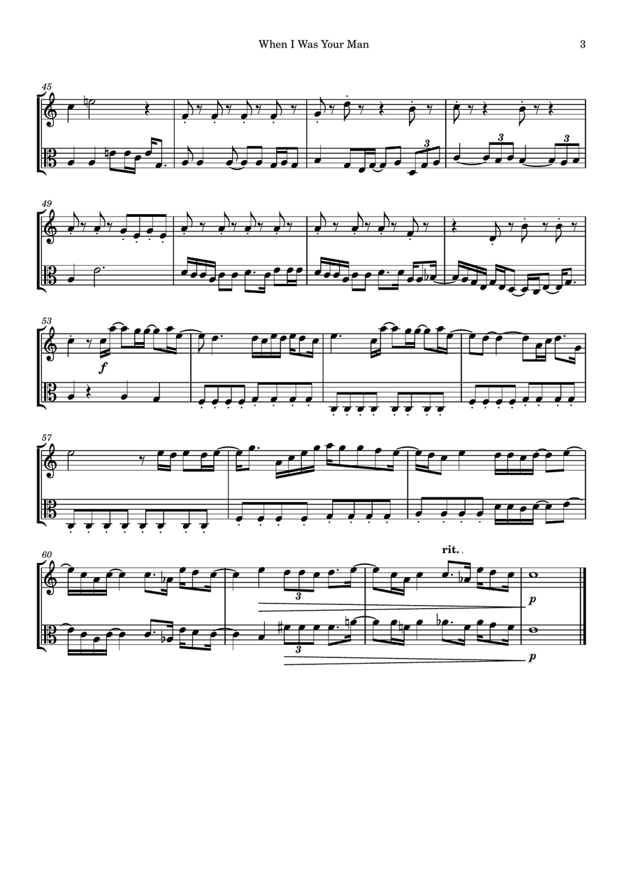 When I Was Your Man When I Was Your Man String Duet scores gallery preview page 3