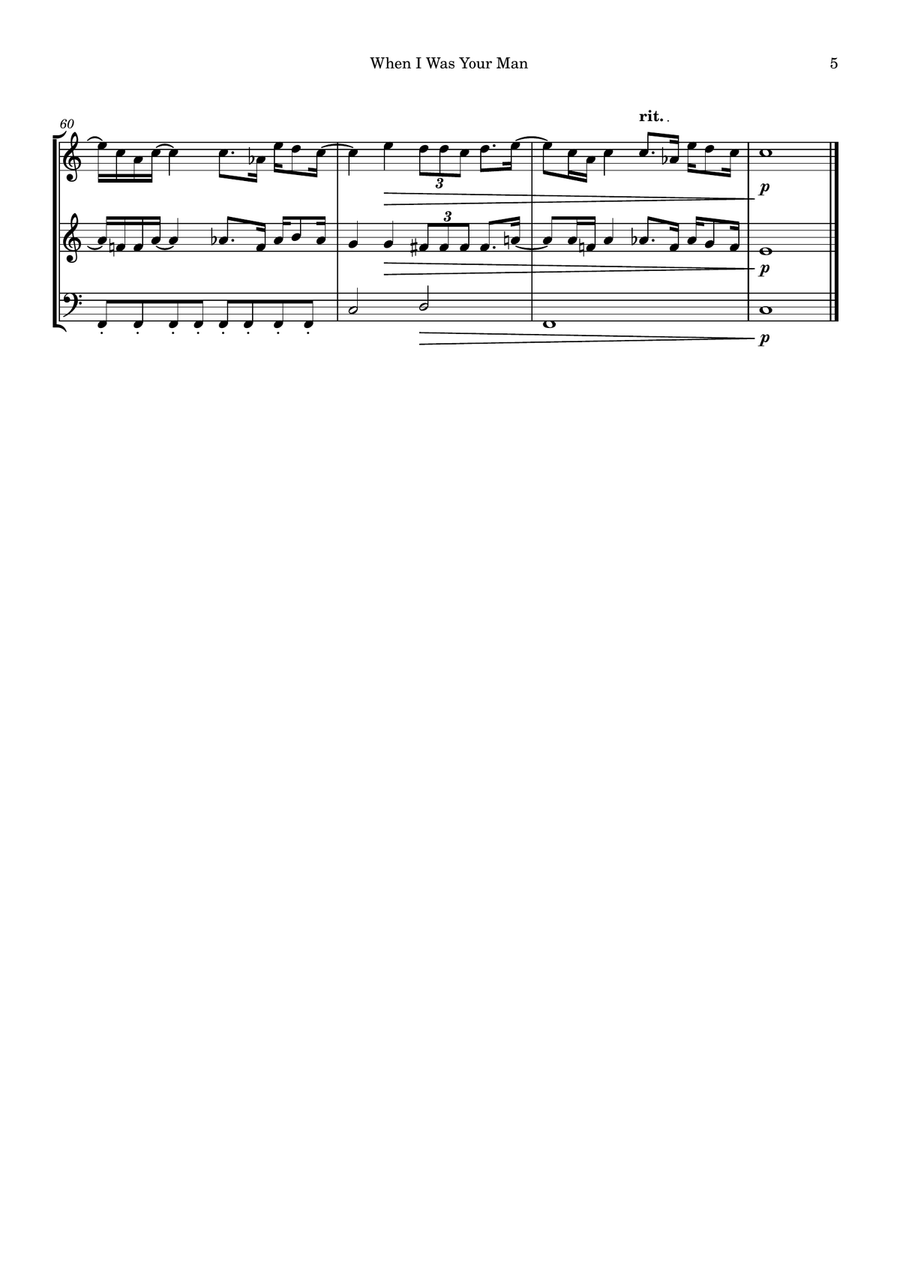 When I Was Your Man When I Was Your Man String Trio scores gallery preview page 5