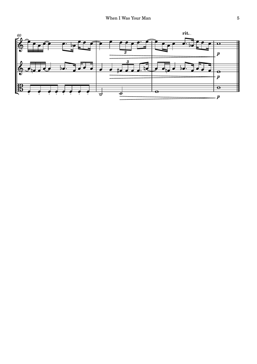 When I Was Your Man When I Was Your Man String Trio scores gallery preview page 5