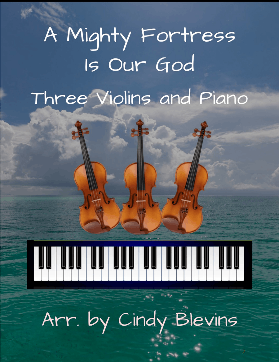 A Mighty Fortress Is Our God, for Three Violins and Piano Small Ensemble scores gallery preview page 1