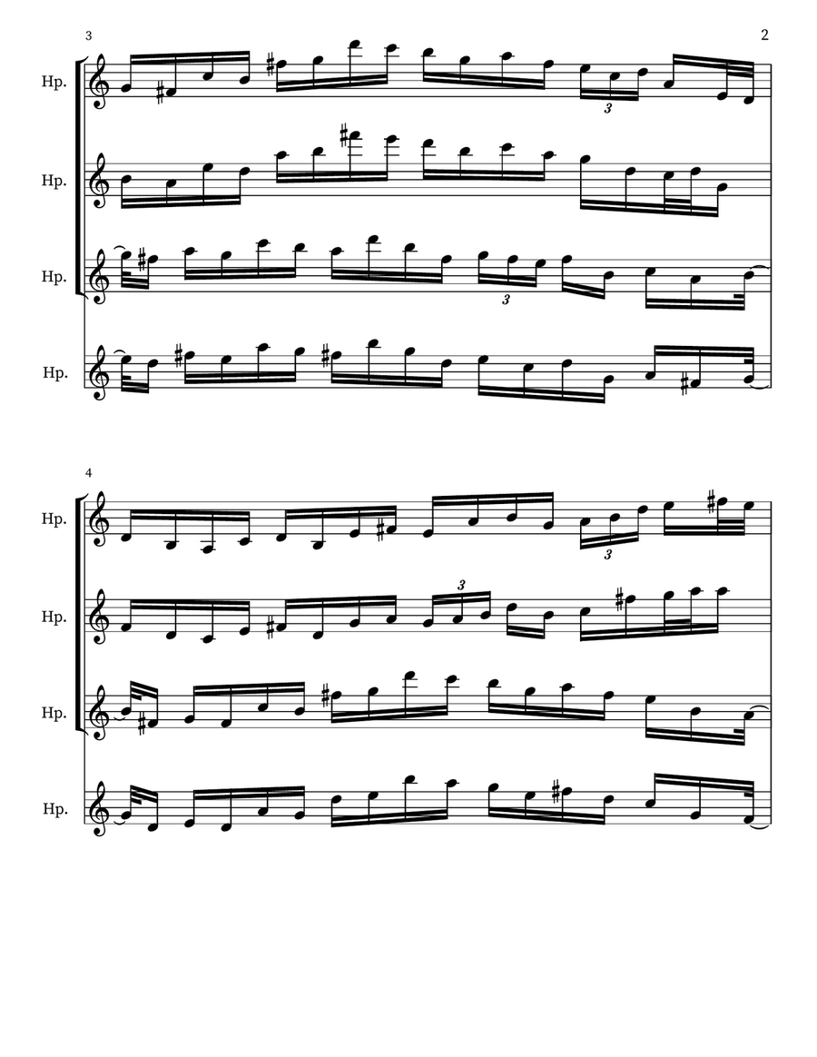 Tocatta for harps Tocatta for harps Small Ensemble scores gallery preview page 2