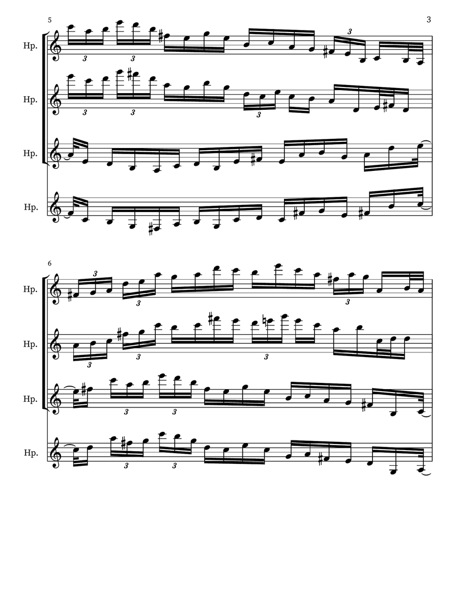 Tocatta for harps Tocatta for harps Small Ensemble scores gallery preview page 3