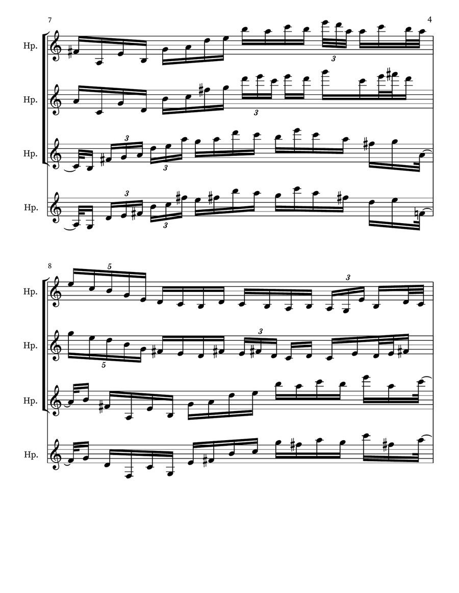 Tocatta for harps Tocatta for harps Small Ensemble scores gallery preview page 4