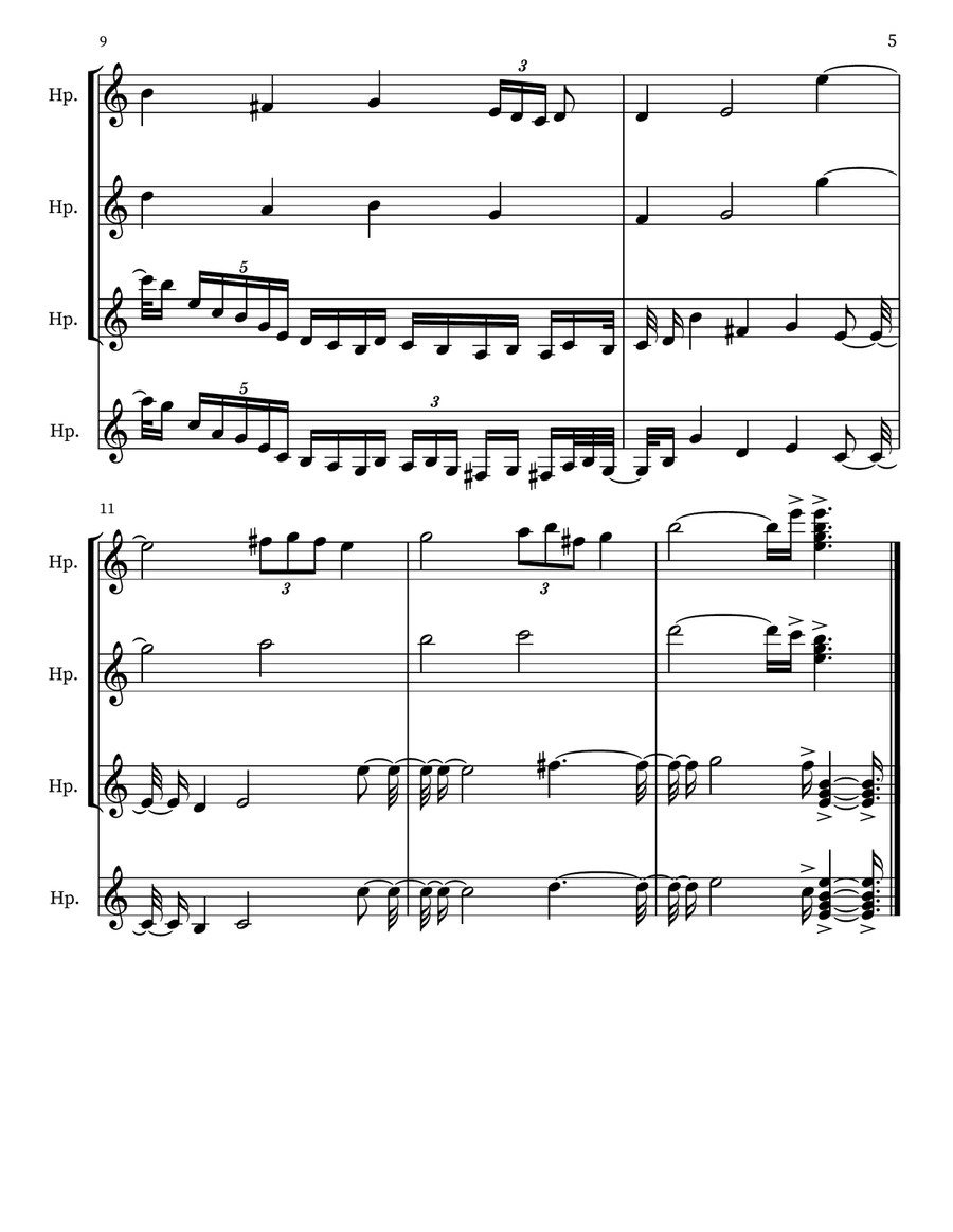 Tocatta for harps Tocatta for harps Small Ensemble scores gallery preview page 5