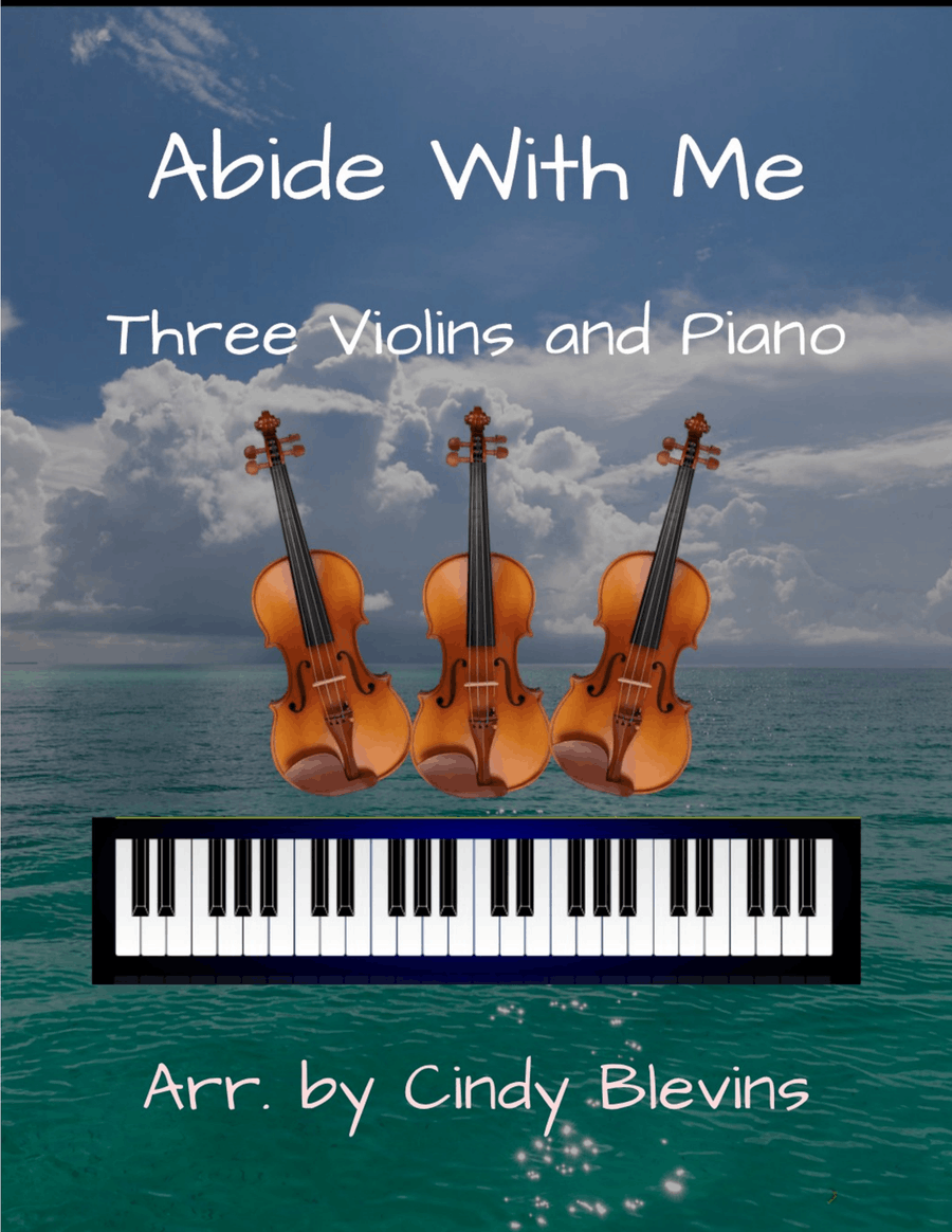 Abide With Me, for Three Violins and Piano Small Ensemble scores gallery preview page 1